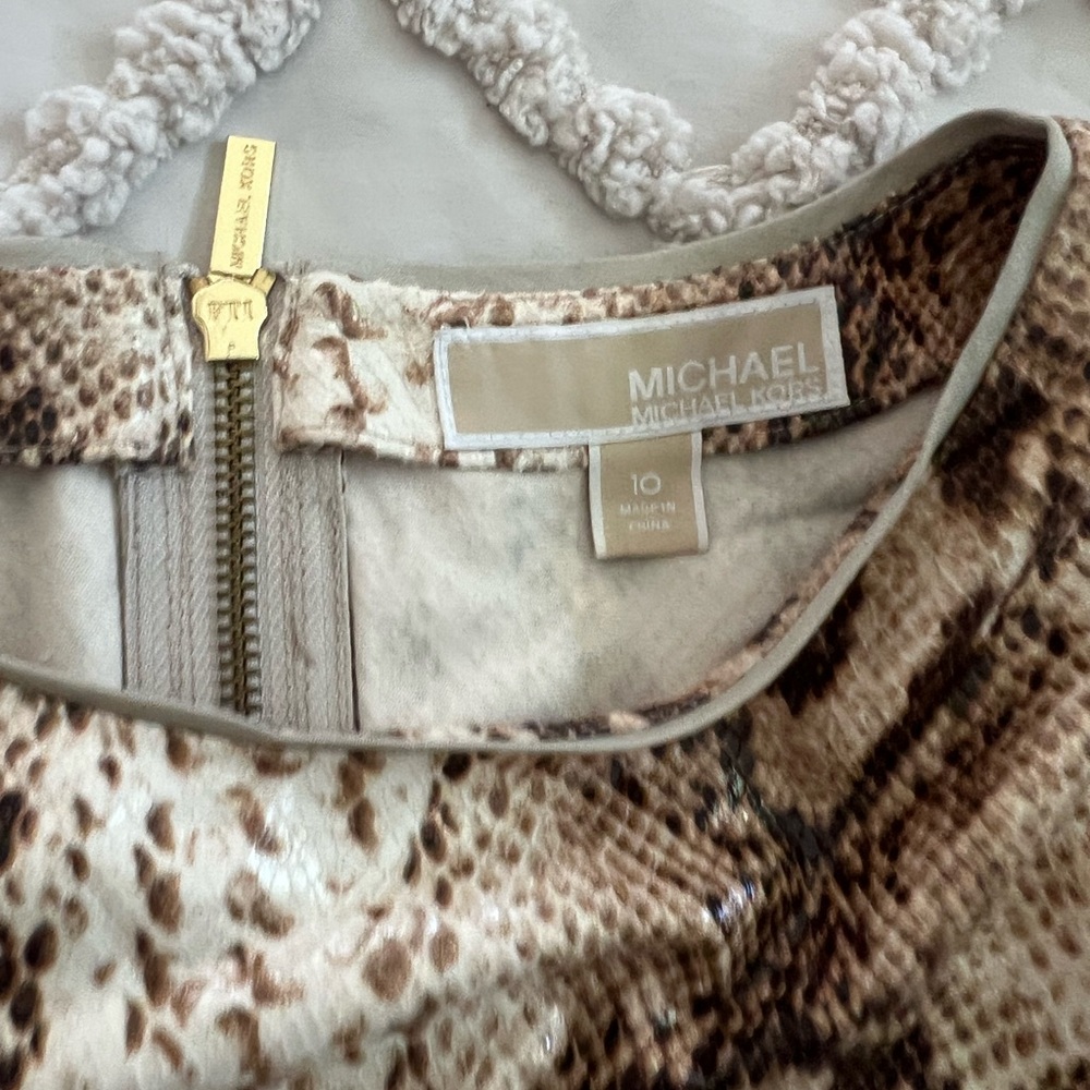 Michael Kors Brown Snake Print Blouse - Picture 3 of 10